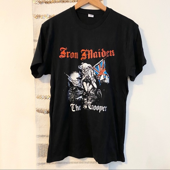 Tops - IRON MAIDEN Retro Vintage Style Band Tee Trooper